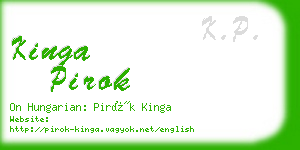 kinga pirok business card